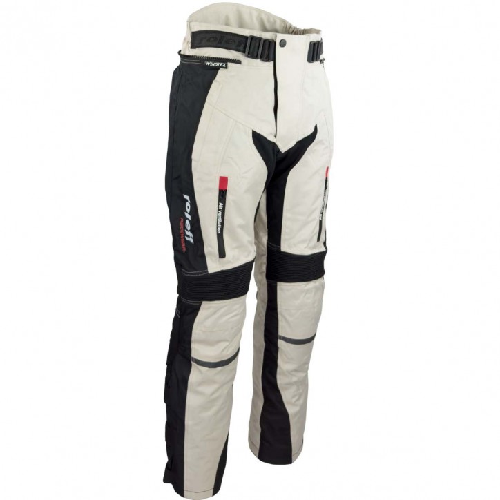 Roleff RO1524 - Helle Motorradhose mit Belüftungssystem und Stretch-Einsätzen Begrenzte Freigabe