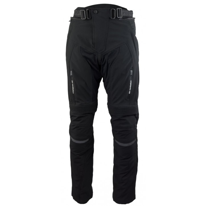 Roleff RO400 - Schwarze Softshell Motorradhose mit Belüftungssystem, Klimamembrane und Thermofutter Letzte 3 Tage