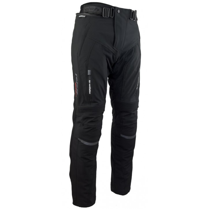 Roleff RO400 - Schwarze Softshell Motorradhose mit Belüftungssystem, Klimamembrane und Thermofutter Letzte 3 Tage