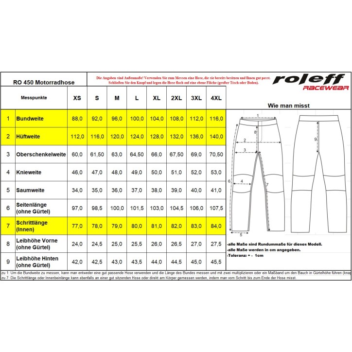 Roleff RO450 - Motorradhose mit Cargotaschen und Thermofutter Bis zu 65% Rabatt