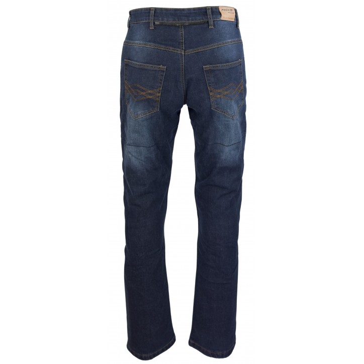 Roleff RO175 - Blaue Aramid Motorradjeans mit Protektoren für Herren Bis zu 55% Rabatt