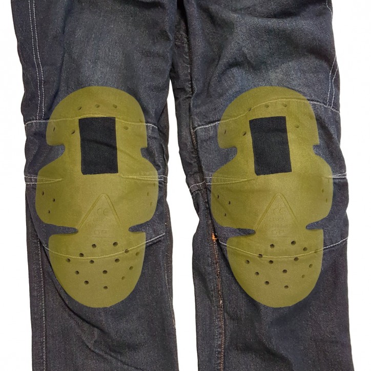 Roleff RO175 - Blaue Aramid Motorradjeans mit Protektoren für Herren Bis zu 55% Rabatt