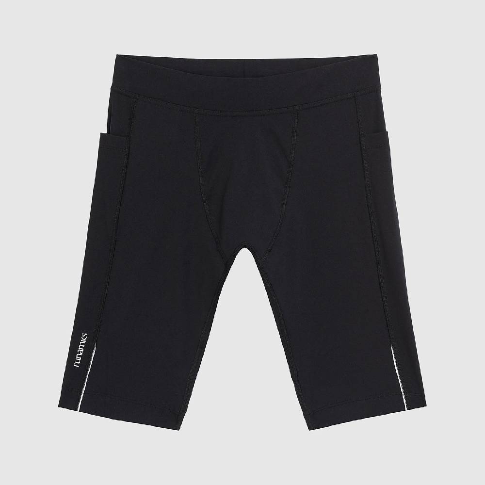 Runamics Kurze Lauftights Herren, schwarz, mit Tasche Discount Store für neue Produkte