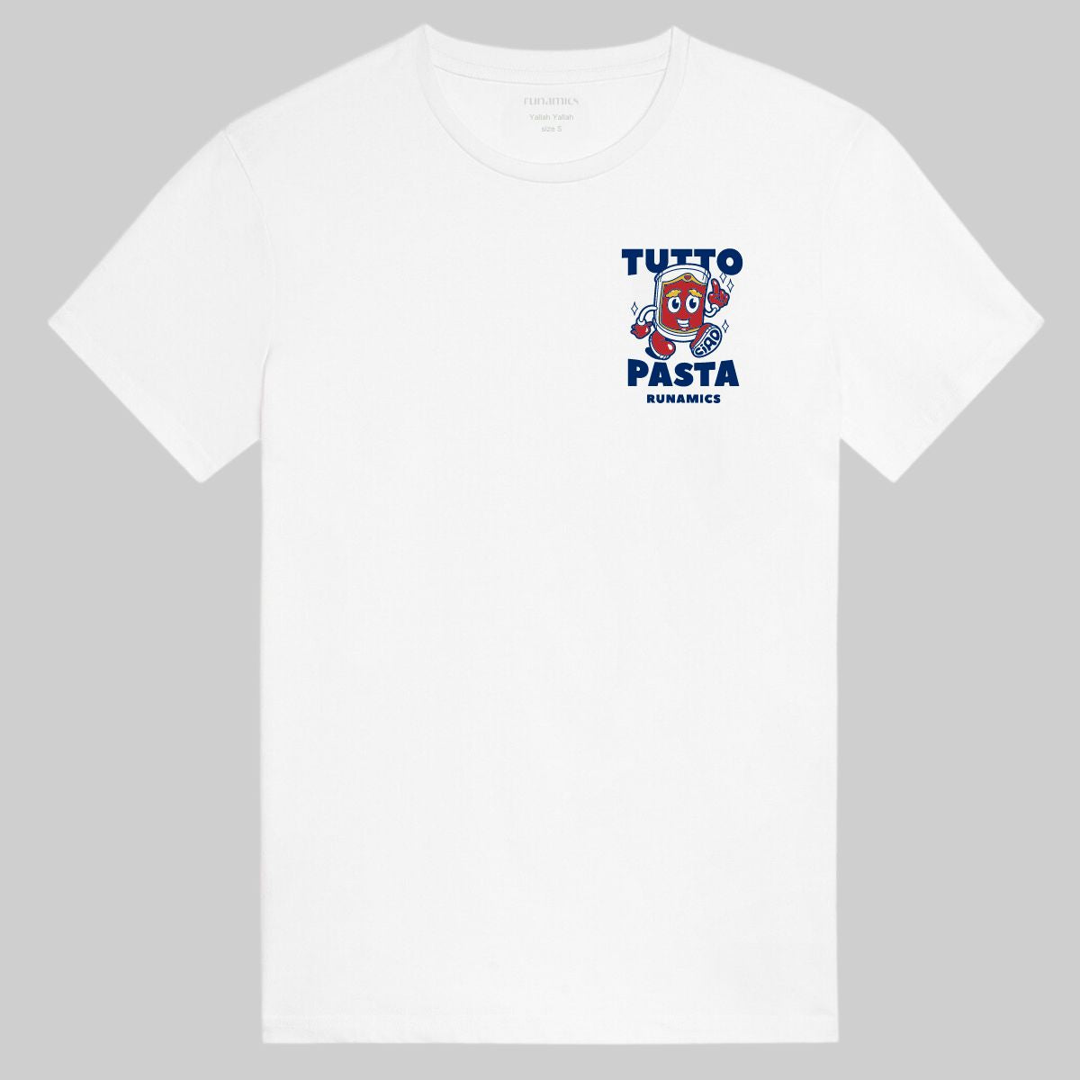 Runamics Tutto Pasta T-Shirt, Biobaumwolle, unisex, weiß Riesige Rabatte