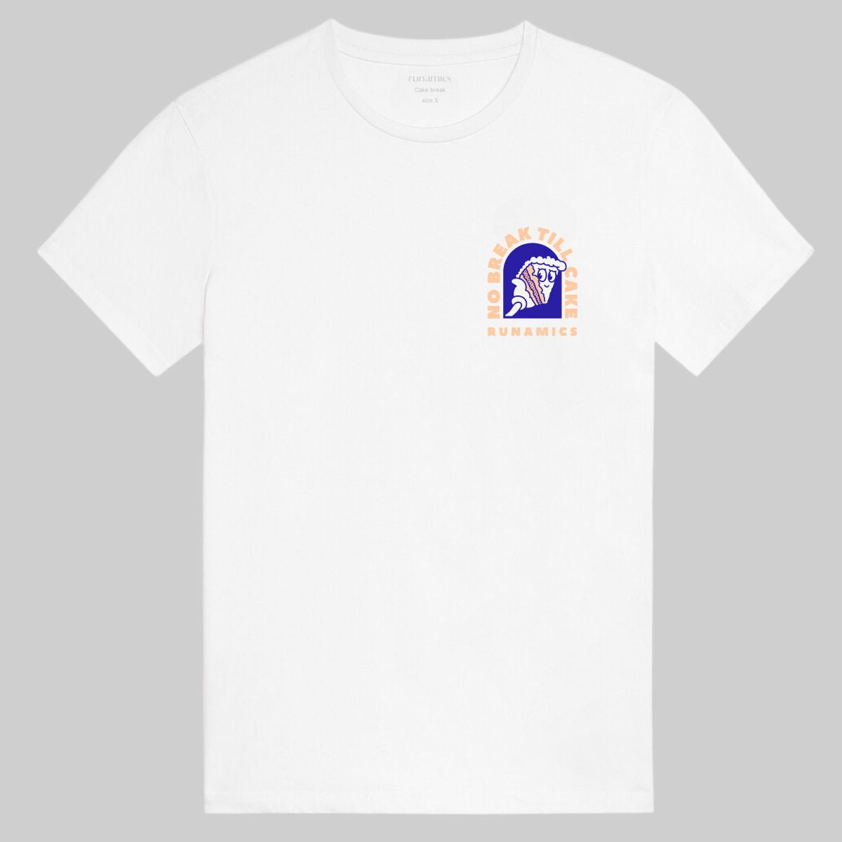 Runamics Cake Break T-Shirt, Biobaumwolle, unisex, weiß 50% Rabatt mit kostenlosem Versand