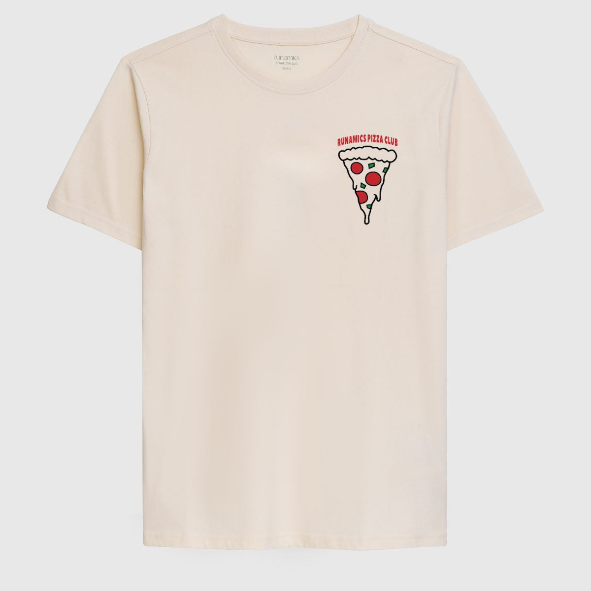 Runamics runamics Pizza Club T-Shirt, Biobaumwolle, unisex, undyed Begrenzt auf 3 Tage
