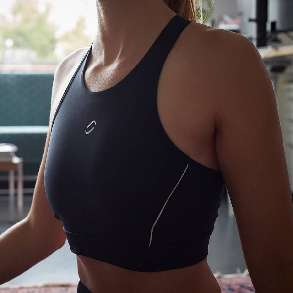Runamics Crop Top Damen, bauchfrei, schwarz Günstiger Verkauf