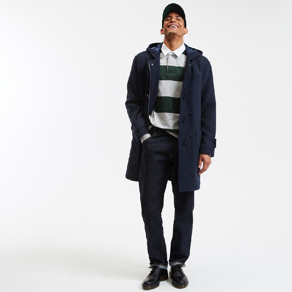 laredoute Gestreiftes Poloshirt lange Ärmel grau grün gestreift LA REDOUTE COLLECTIONS Bis zu 60% Rabatt