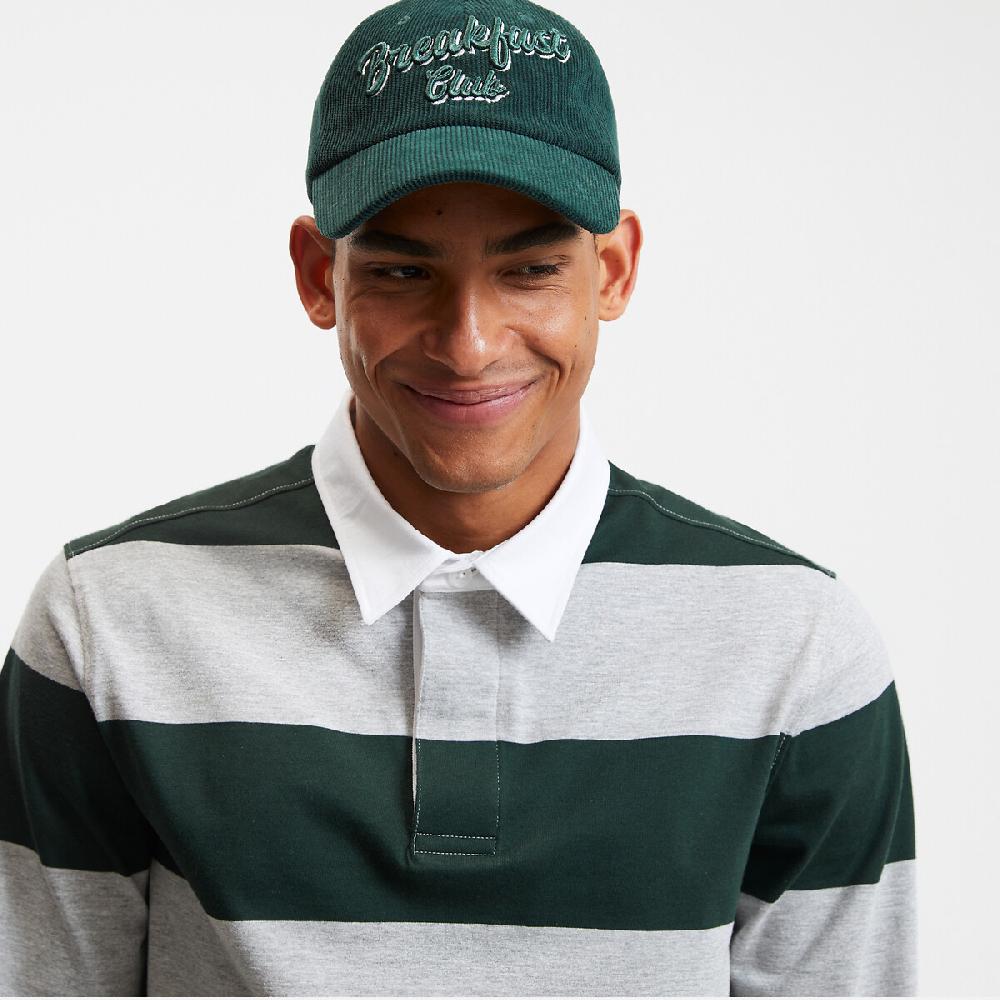 laredoute Gestreiftes Poloshirt lange Ärmel grau grün gestreift LA REDOUTE COLLECTIONS Bis zu 60% Rabatt