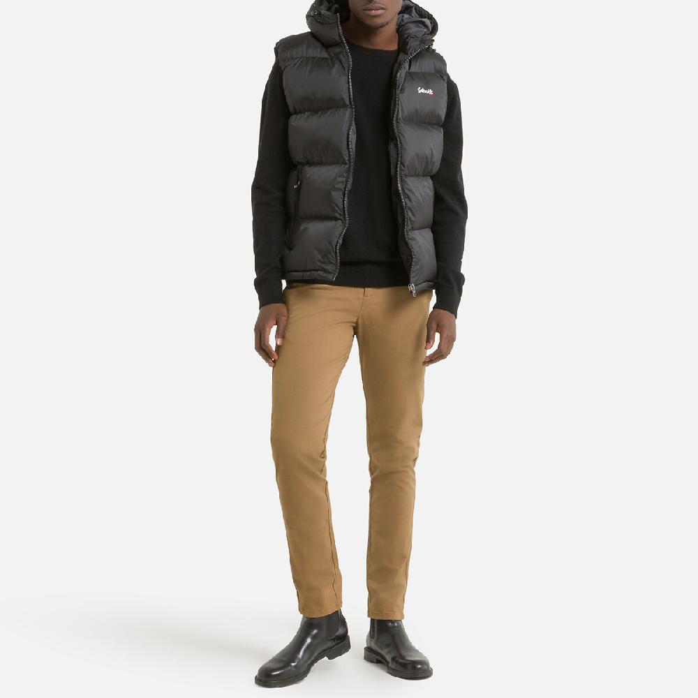 laredoute Ärmelloses Stepp-Gilet Idaho 2V mit Kapuze schwarz SCHOTT Tiefpreis