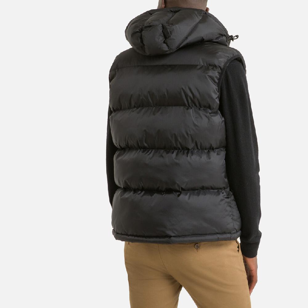 laredoute Ärmelloses Stepp-Gilet Idaho 2V mit Kapuze schwarz SCHOTT Tiefpreis