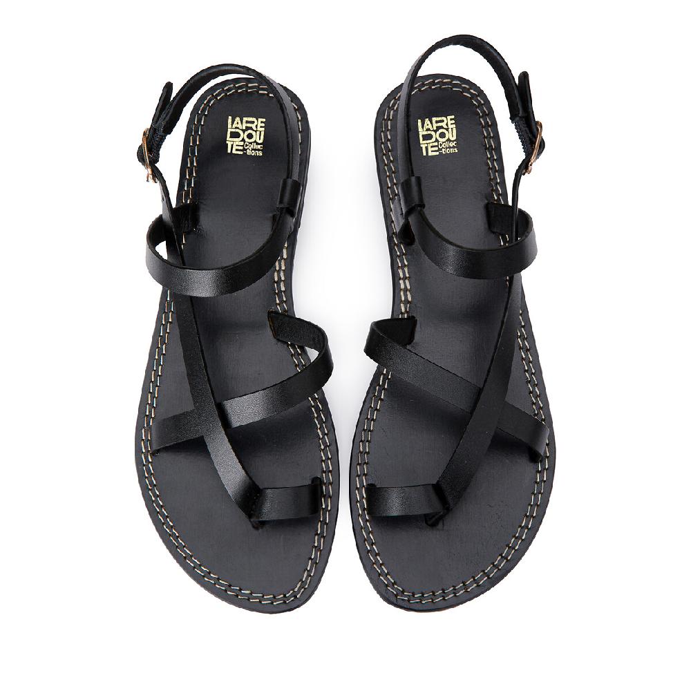 laredoute Signature-Zehensandalen aus Leder schwarz LA REDOUTE COLLECTIONS Im Verkauf