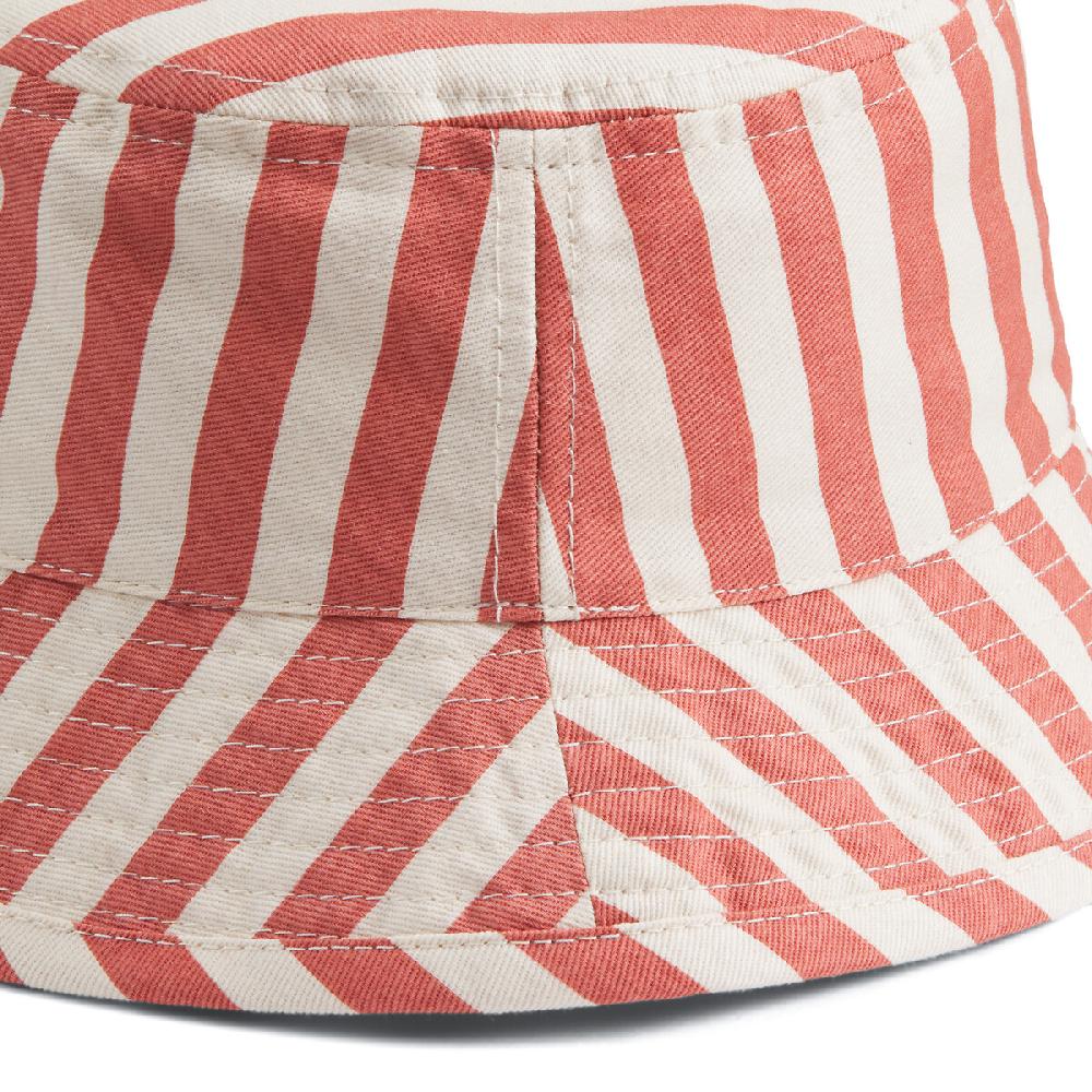 laredoute Gestreifter Bob-Hut aus Baumwolle rosa weiss gestreift LA REDOUTE COLLECTIONS Angebote