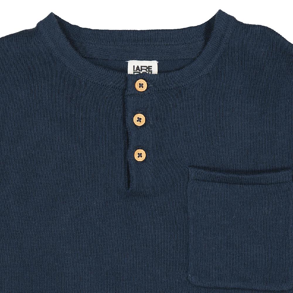 laredoute Feinstrickpullover mit Henley-Ausschnitt marine LA REDOUTE COLLECTIONS Schlussverkauf