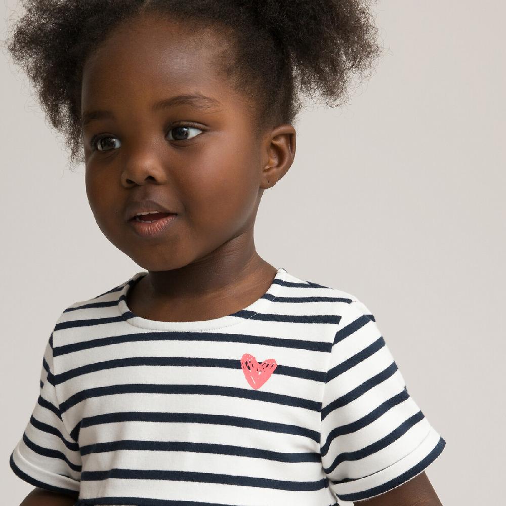 laredoute Gestreiftes Sweatkleid mit kurzen Ärmeln gestreift LA REDOUTE COLLECTIONS Limitierter Zeitrabatt