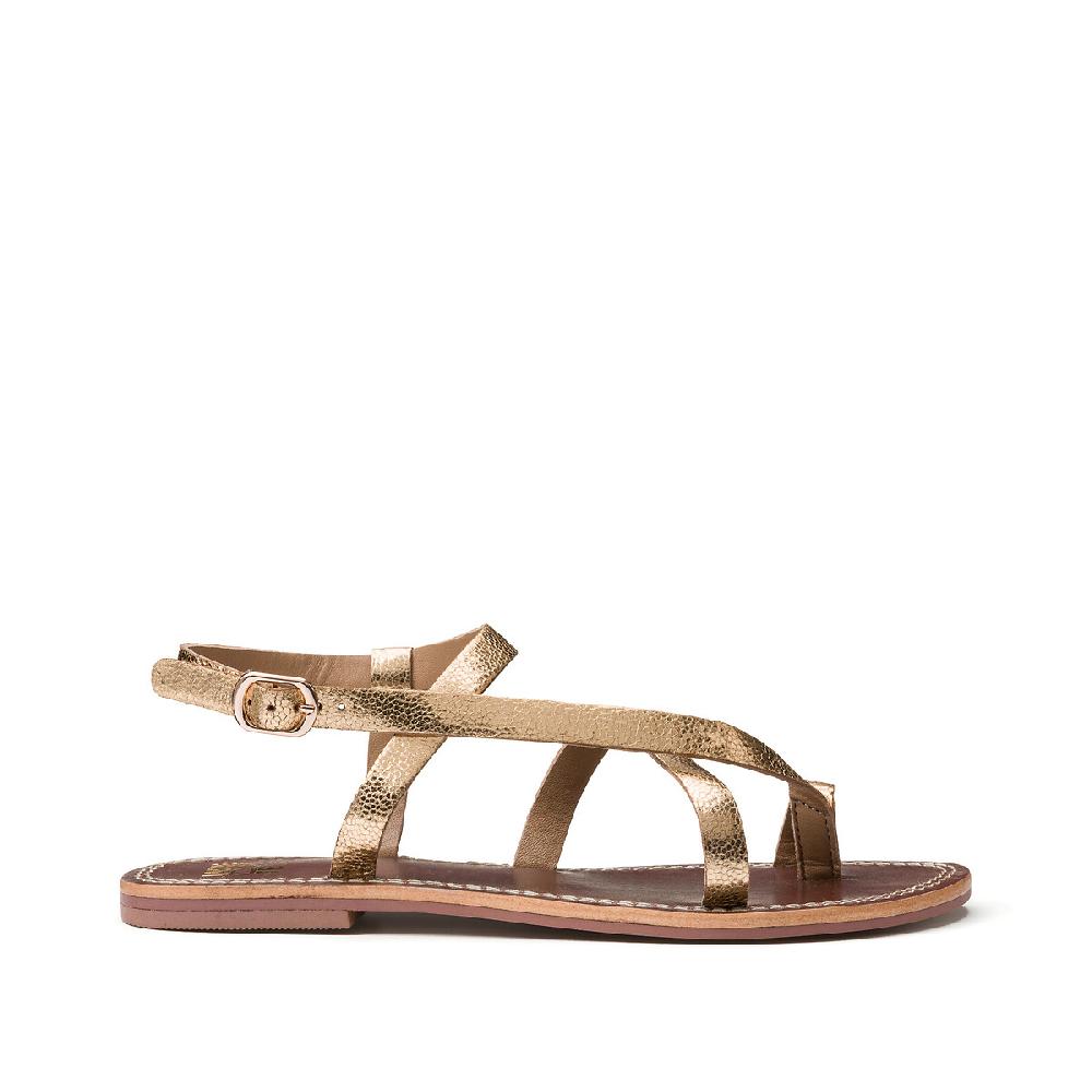 laredoute Signature-Zehensandalen aus Leder goldfarben LA REDOUTE COLLECTIONS Fabrikpreis