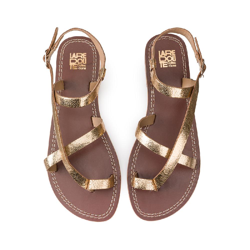 laredoute Signature-Zehensandalen aus Leder goldfarben LA REDOUTE COLLECTIONS Fabrikpreis