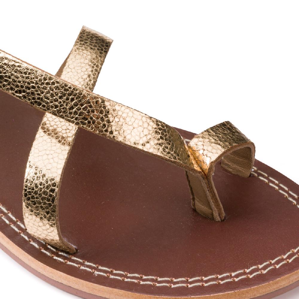 laredoute Signature-Zehensandalen aus Leder goldfarben LA REDOUTE COLLECTIONS Fabrikpreis