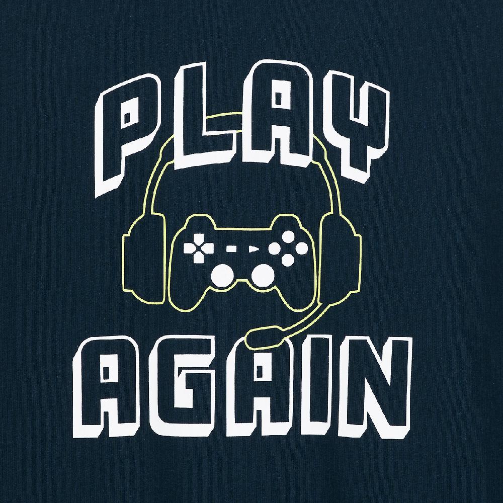 laredoute Pyjama aus Jersey mit Gaming-Aufdruck marine/grün LA REDOUTE COLLECTIONS Begrenztes Angebot