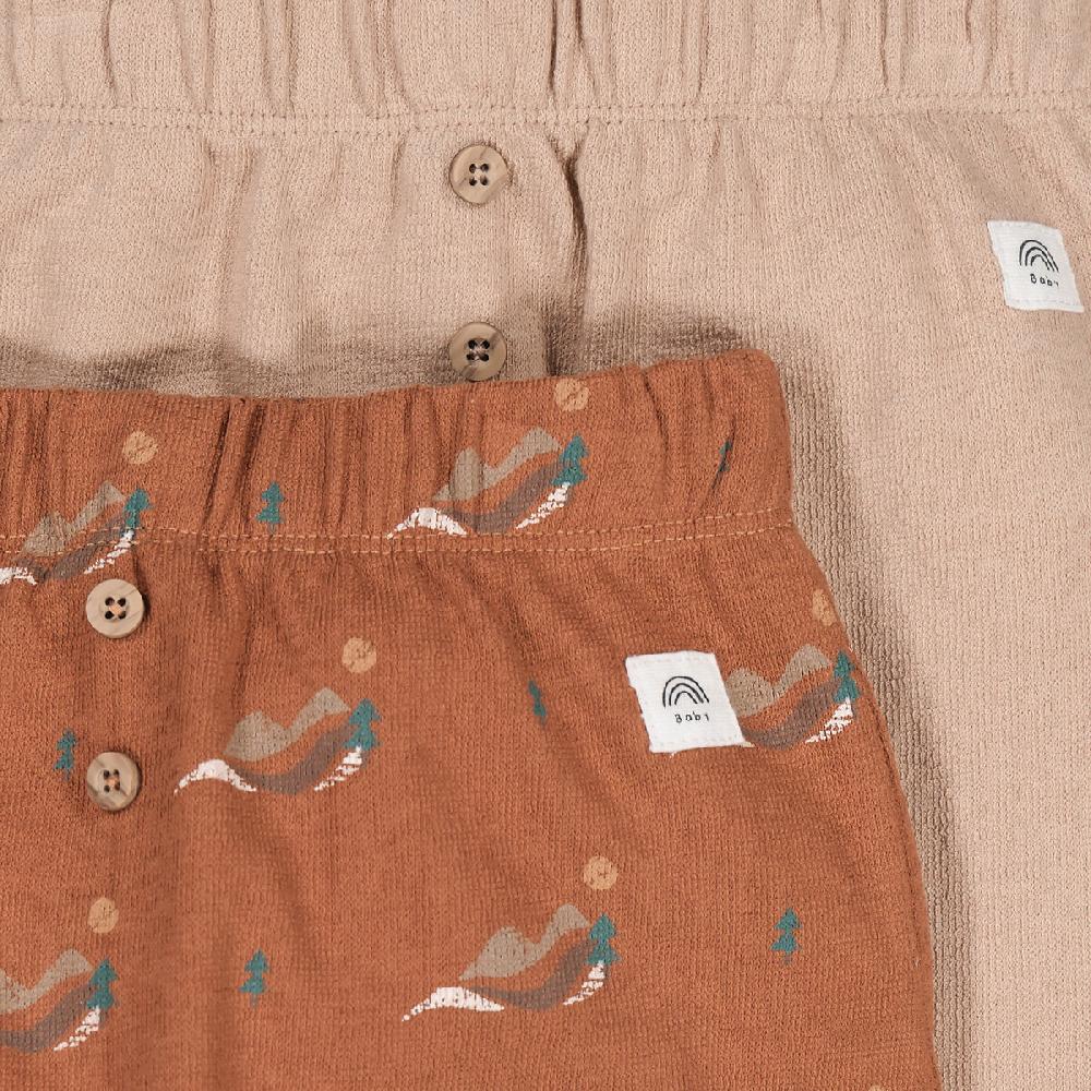 laredoute 2er-Pack Pluderhosen gemusterter Jersey braun / beige LA REDOUTE COLLECTIONS Muttertagsangebot