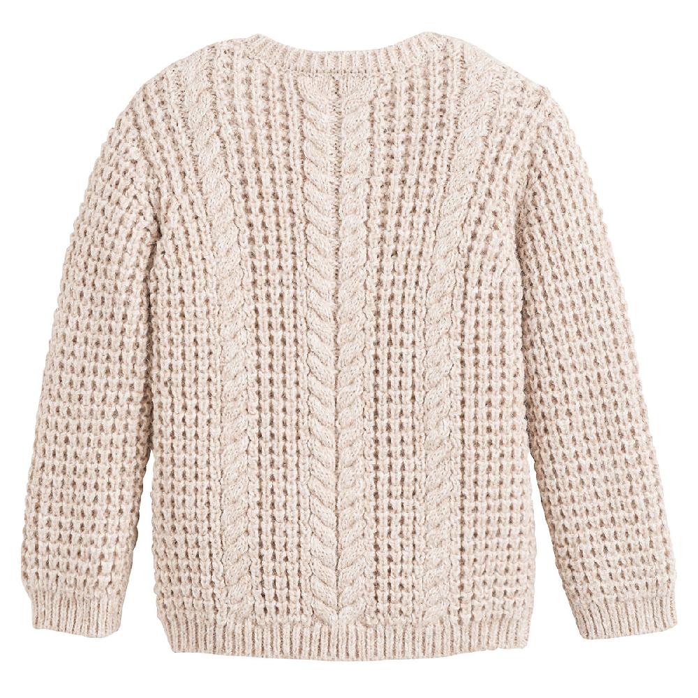laredoute Pullover mit rundem Ausschnitt Musterstrick beige meliert LA REDOUTE COLLECTIONS Vatertagsangebot