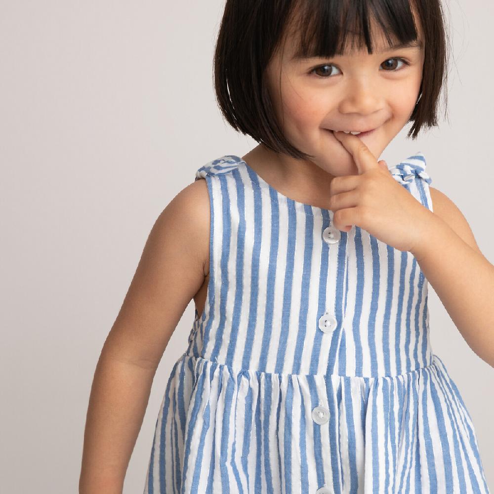 laredoute Kleid ärmellos gestreift blau LA REDOUTE COLLECTIONS Jubiläumsangebot