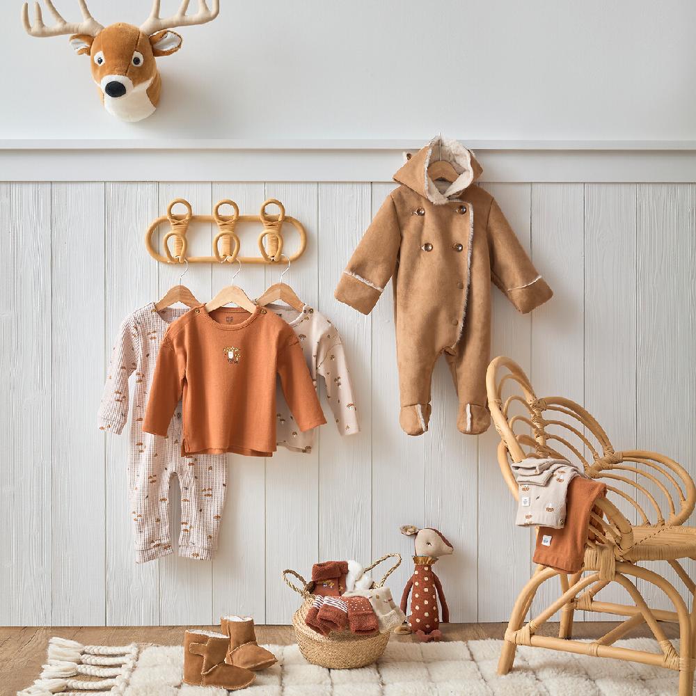 laredoute Overall aus Waffelpikee mit Pilzmuster bedruckt LA REDOUTE COLLECTIONS Lagerräumung