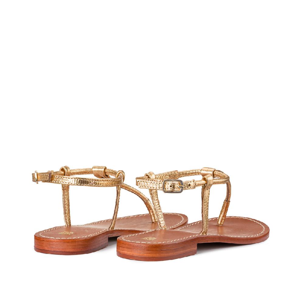 laredoute Zehensandalen aus Leder goldfarben LA REDOUTE COLLECTIONS Tiefpreis