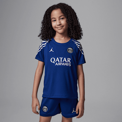 Paris Saint-Germain 2025 Stadium FourthJordan Replica dreiteiliges Fußballtrikot-Set (jüngere Kinder) Valentinstagsangebot