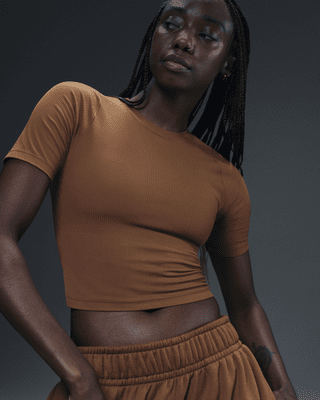 Nike Zenvy RibDri-FIT-Kurzarmshirt (Damen)