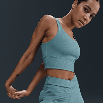 Nike Zenvy RibGepolsterter Longline-Sport-BH mit leichtem Halt Limitierter Zeitrabatt