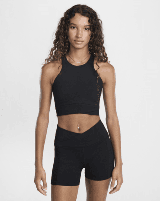 Nike One TwistLeicht gefütterter Sport-BH mit leichtem Halt und hohem Ausschnitt (Damen)
