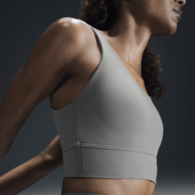 Nike ZenvyGepolsterter Longline-Sport-BH mit mittlerem Halt Exklusivangebot