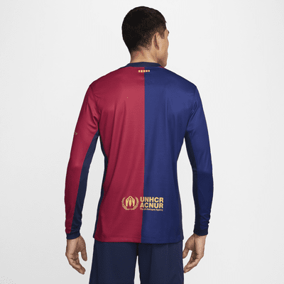 FC Barcelona 2024/25 Stadium HomeNike Replika-Longsleeve-Fußballtrikot mit Nike Dri-FIT-Technologie (Herren) Tägliche Deals
