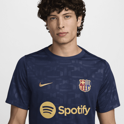 FC Barcelona Academy Pro HomeNike Dri-FIT Pre-Match Kurzarm-Fußballoberteil (Herren) Kostenloser Versand international