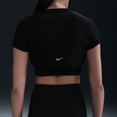Nike Sportswear Chill KnitEnges kurz geschnittenes Mini-Rib 2-in-1-Oberteil (Damen) Muttertagsangebot