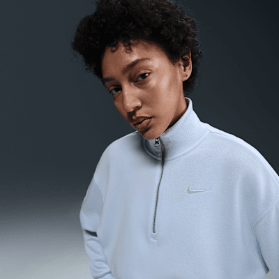 Nike Sportswear Phoenix FleeceKurz-Sweatshirt mit Halbreißverschluss für Damen Begrenzte Freigabe
