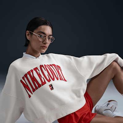 NikeCourt Phoenix FleeceOver-Oversized-Sweatshirt mit Rundhalsausschnitt (Damen) JETZT KAUFEN
