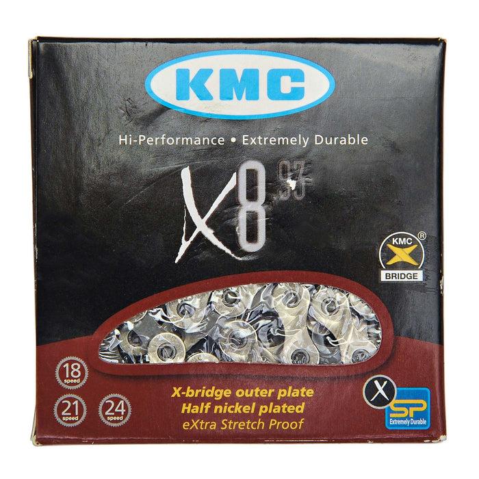 Kette 6/7/8V KMC X8 Silber/Grau Zeitlich begrenztes Angebot
