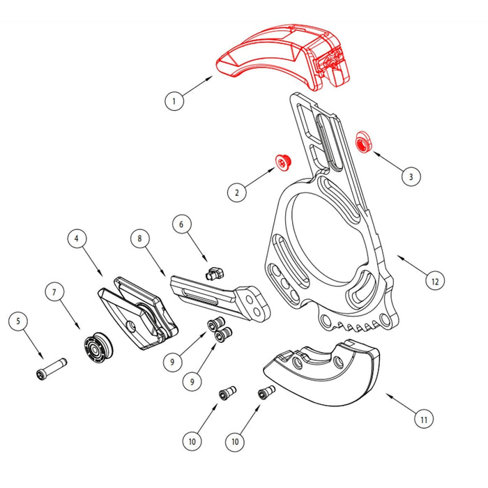 Obere Führung für Kettenführung E-THIRTEEN LG1/TRS Gen2 Schwarz #CGS20.SLDR.UPR.K Letzter Tag