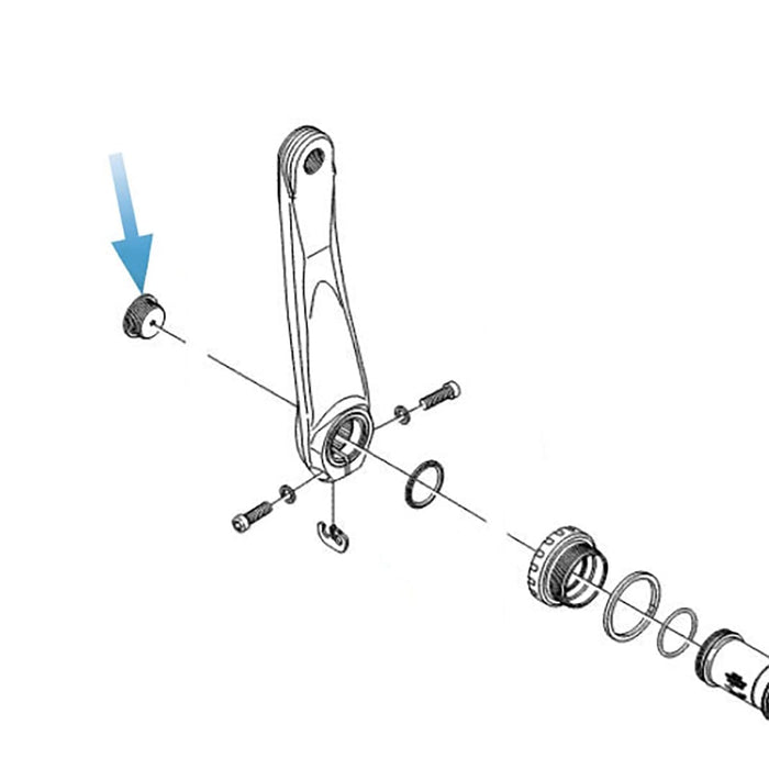 Kurbelmutter links SHIMANO FC-M582 DEORE / SLX / XT Fabrik Onlineshop