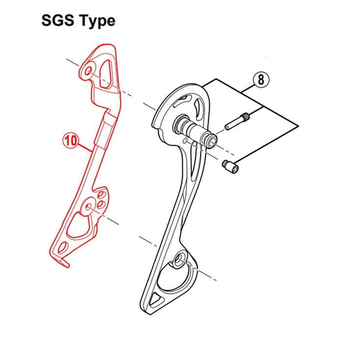 SHIMANO XT RD-M786-SGS Interne lange Schaltgabel für den Hinterbau