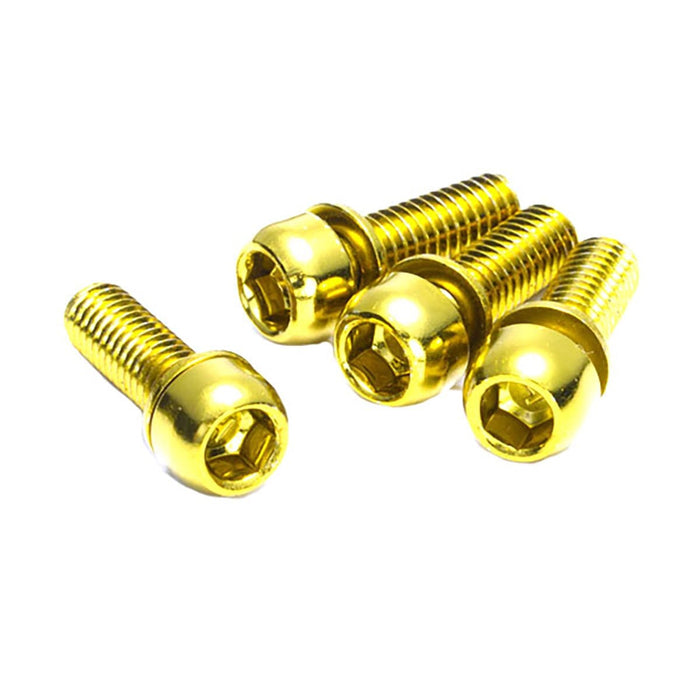 REVERSE Steigbügelschraube M6 x 18 mm Gold 4 Stück Bis zu 50% Rabatt